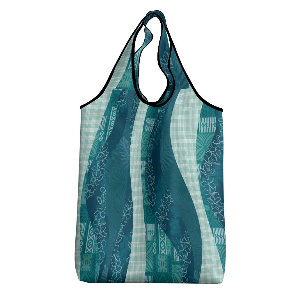 Polynesian Tribal Pattern Patchwork Picturesque Grocery Bag Oceanic