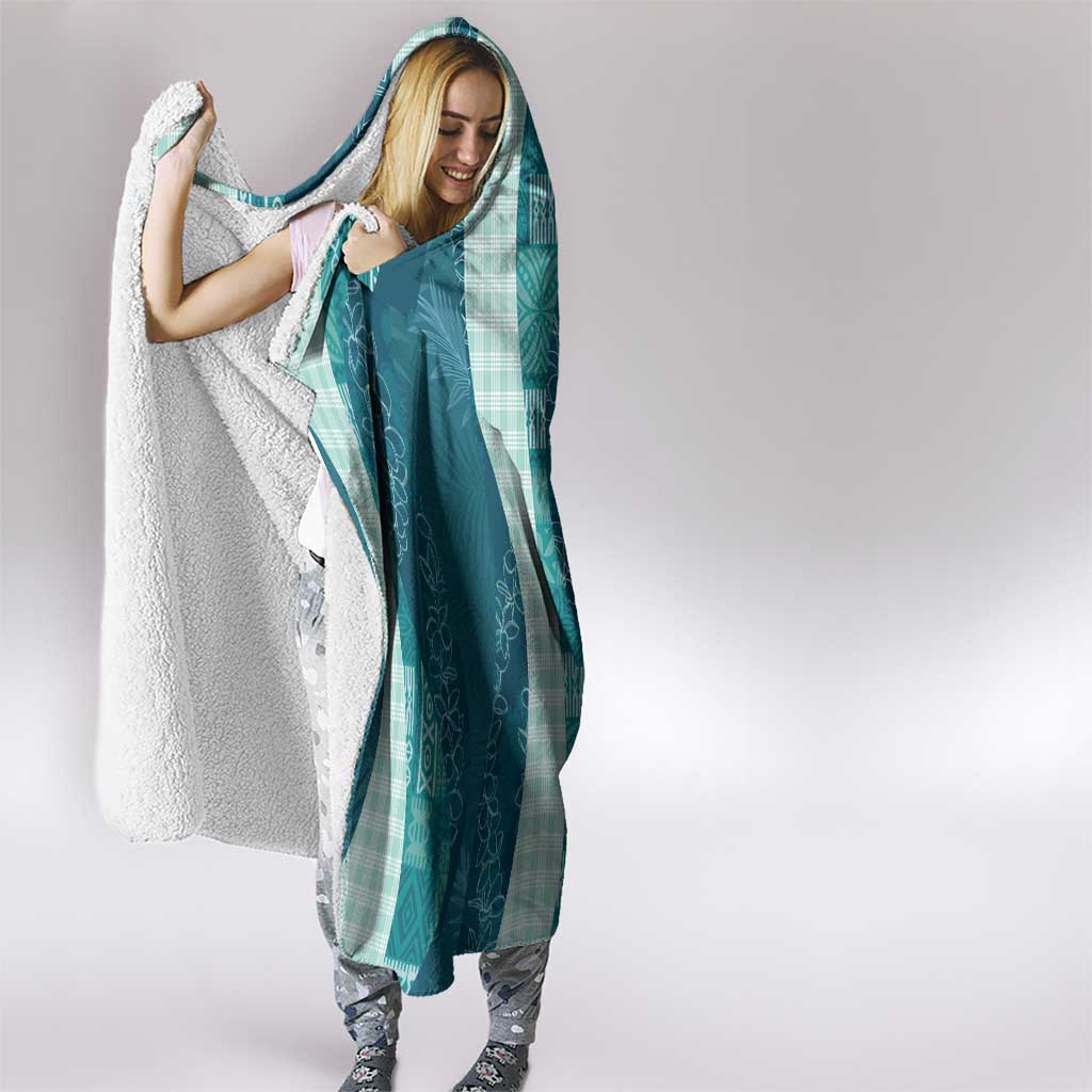 Polynesian Tribal Pattern Patchwork Picturesque Hooded Blanket Oceanic LT7 - Polynesian Pride