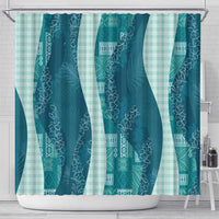 Polynesian Tribal Pattern Patchwork Picturesque Shower Curtain Oceanic