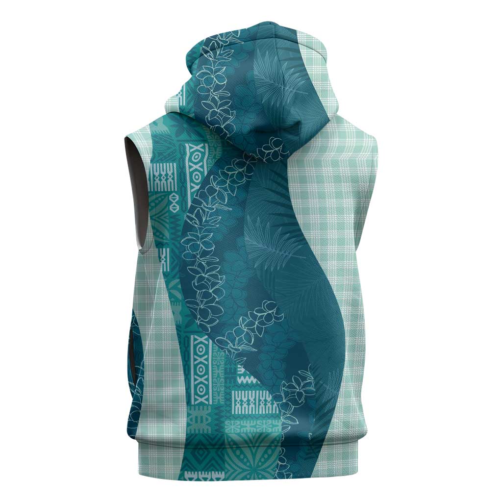 Polynesian Tribal Pattern Patchwork Picturesque Sleeveless Hoodie Oceanic