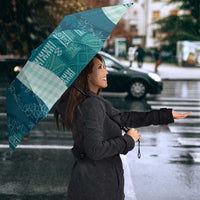 Polynesian Tribal Pattern Patchwork Picturesque Umbrella Oceanic