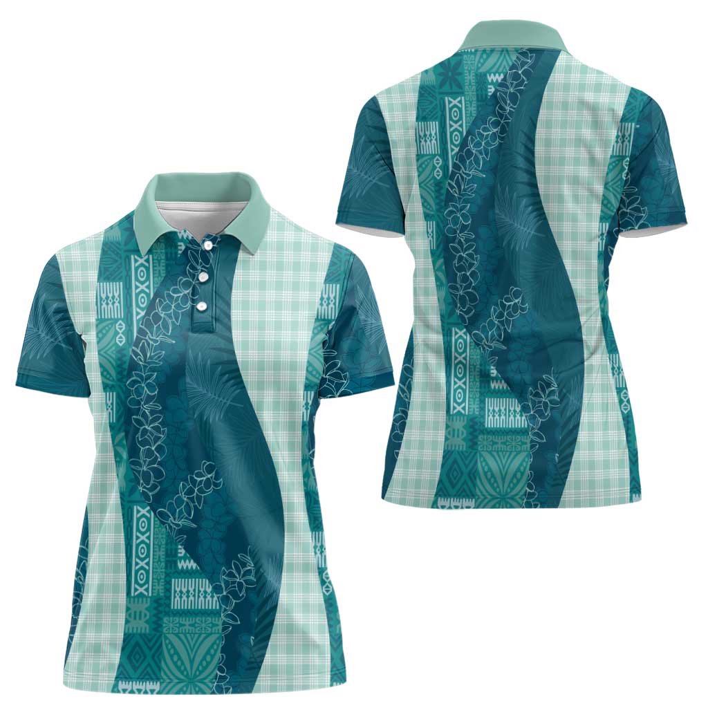 Polynesian Tribal Pattern Patchwork Picturesque Women Polo Shirt Oceanic