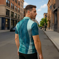 Polynesian Tribal Pattern Patchwork Picturesque Zipper Polo Shirt Oceanic