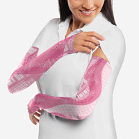Polynesian Tribal Pattern Patchwork Picturesque Arm Sleeves Rose Pink