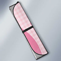 Polynesian Tribal Pattern Patchwork Picturesque Auto Sun Shade Rose Pink