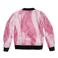 Polynesian Tribal Pattern Patchwork Picturesque Bomber Jacket Rose Pink LT7 - Polynesian Pride
