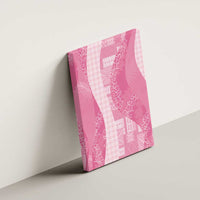 Polynesian Tribal Pattern Patchwork Picturesque Canvas Wall Art Rose Pink