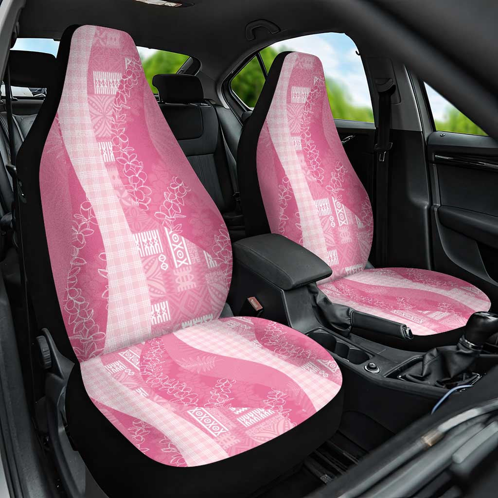 Polynesian Tribal Pattern Patchwork Picturesque Car Seat Cover Rose Pink
