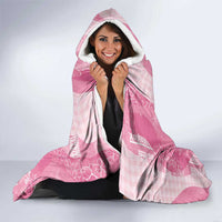 Polynesian Tribal Pattern Patchwork Picturesque Hooded Blanket Rose Pink