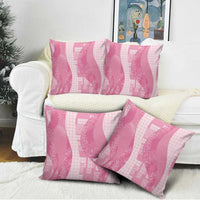 Polynesian Tribal Pattern Patchwork Picturesque Pillow Cover Rose Pink
