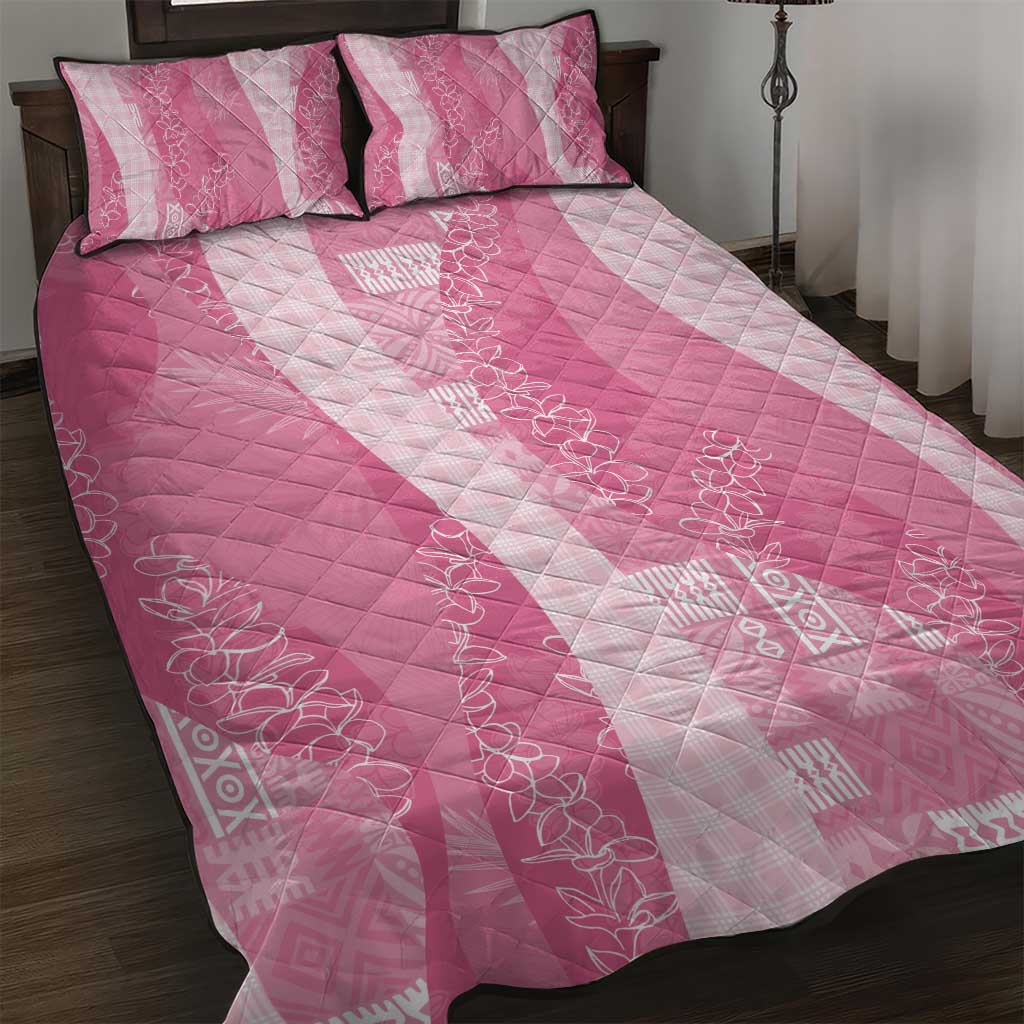 Polynesian Tribal Pattern Patchwork Picturesque Quilt Bed Set Rose Pink LT7 Rose Pink - Polynesian Pride
