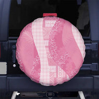 Polynesian Tribal Pattern Patchwork Picturesque Spare Tire Cover Rose Pink