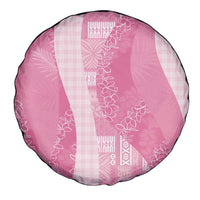 Polynesian Tribal Pattern Patchwork Picturesque Spare Tire Cover Rose Pink