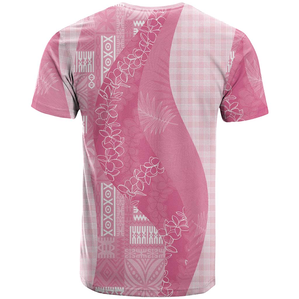 Polynesian Tribal Pattern Patchwork Picturesque T Shirt Rose Pink