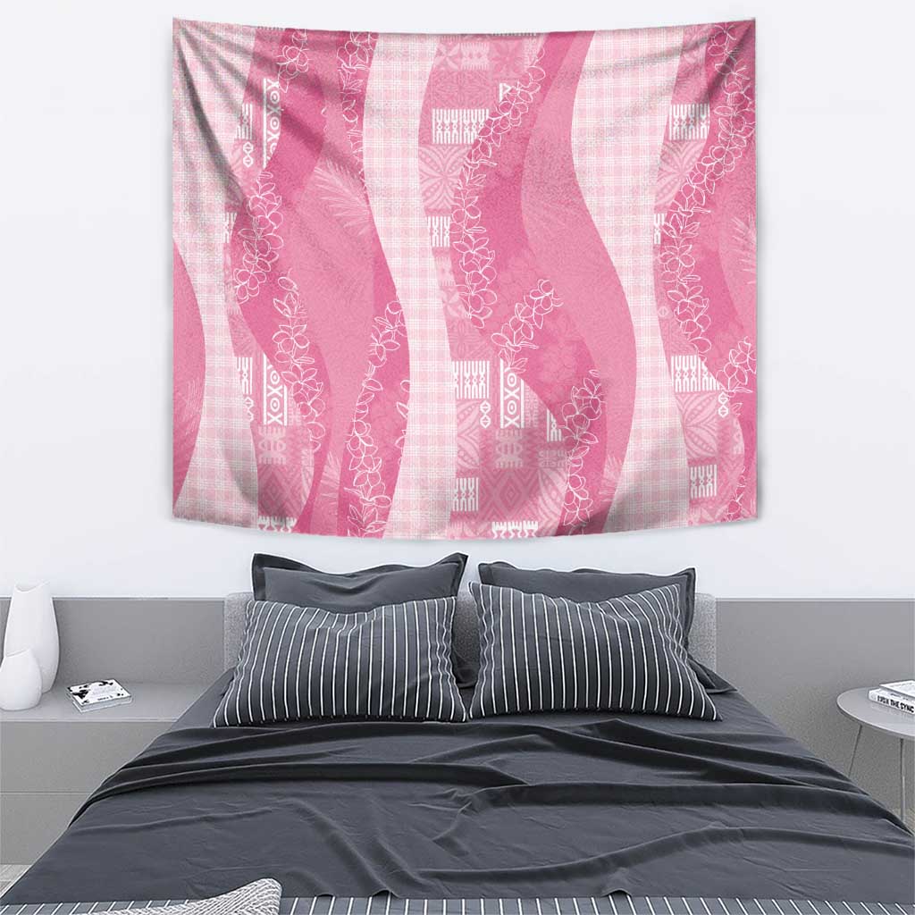 Polynesian Tribal Pattern Patchwork Picturesque Tapestry Rose Pink