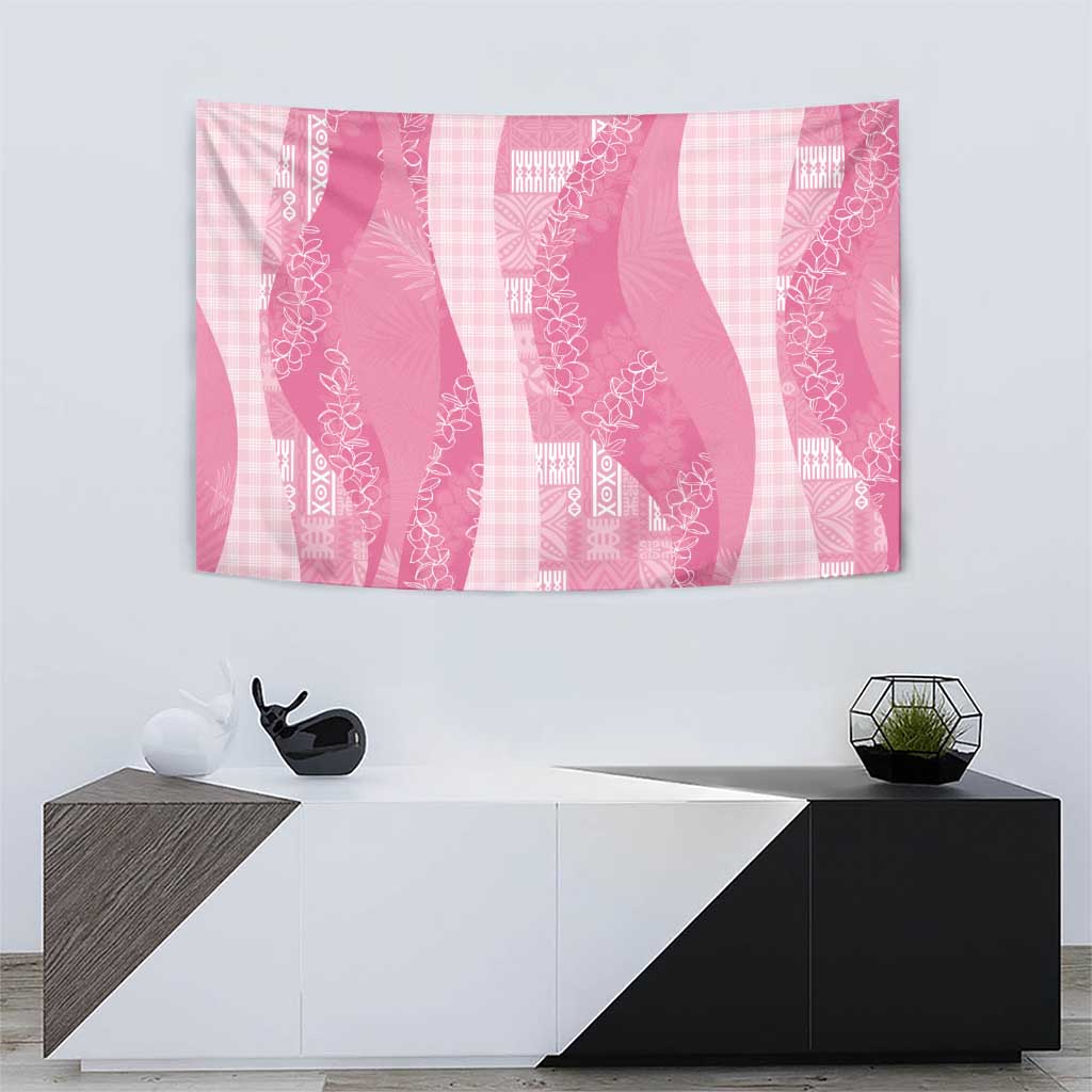 Polynesian Tribal Pattern Patchwork Picturesque Tapestry Rose Pink