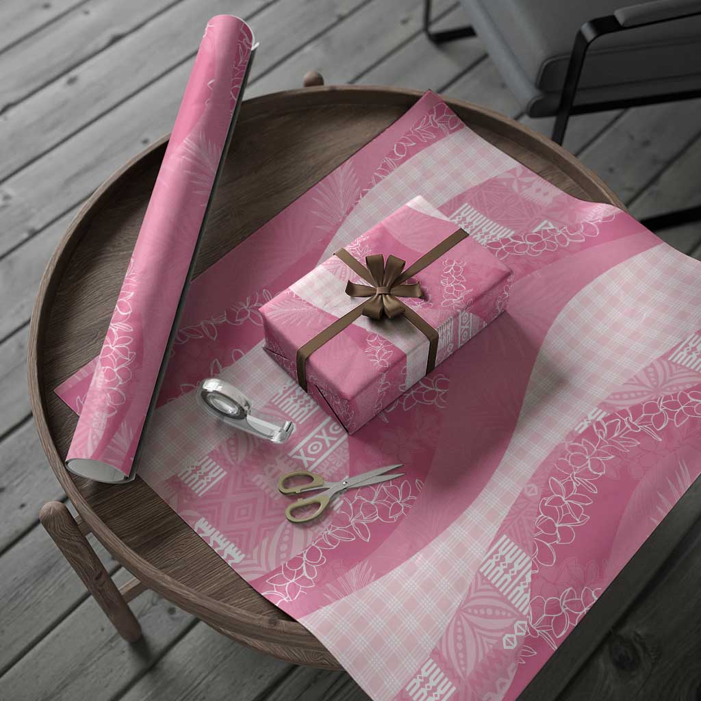 Polynesian Tribal Pattern Patchwork Picturesque Wrapping Paper Rose Pink LT7 - Polynesian Pride