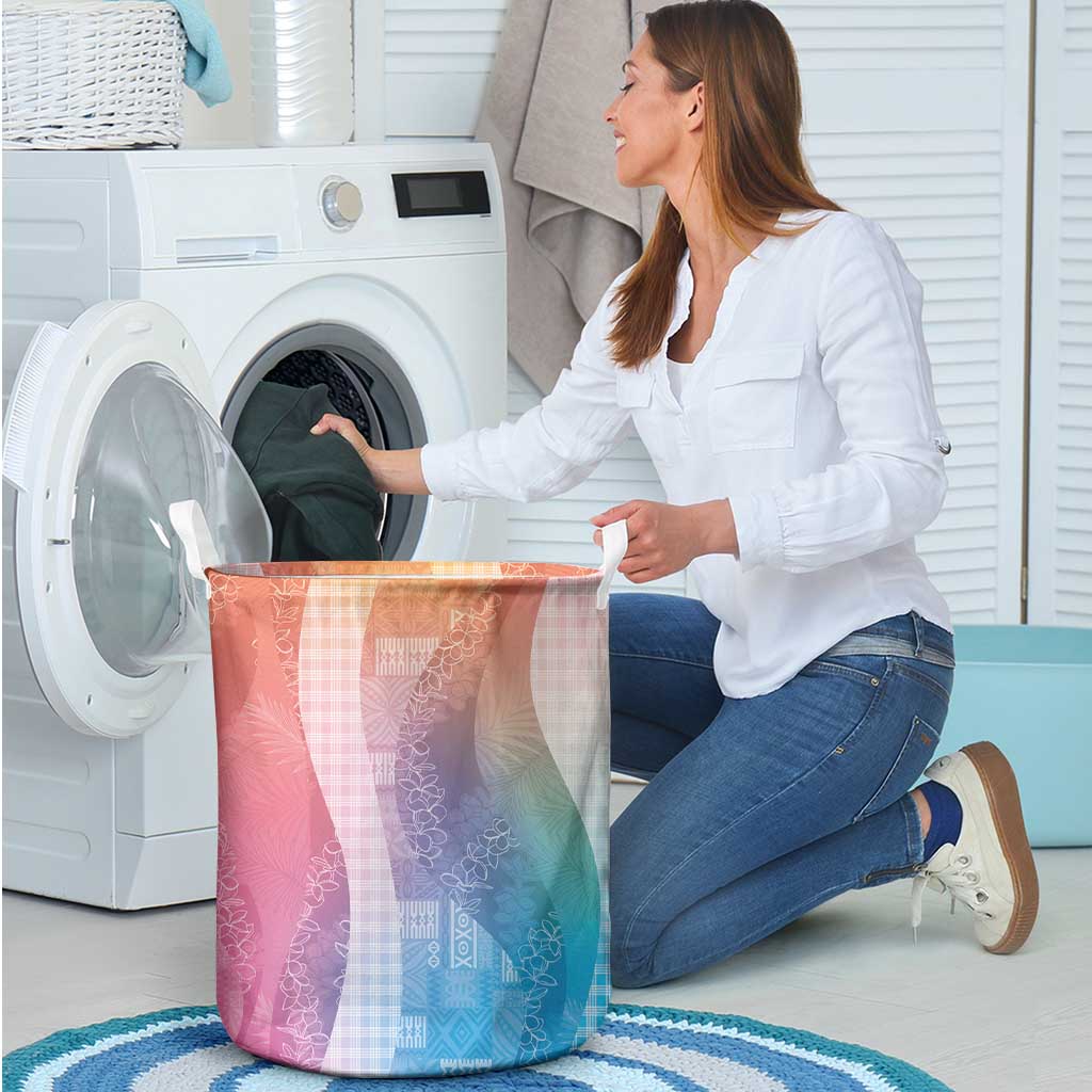 Polynesian Tribal Pattern Patchwork Picturesque Laundry Basket Holographic