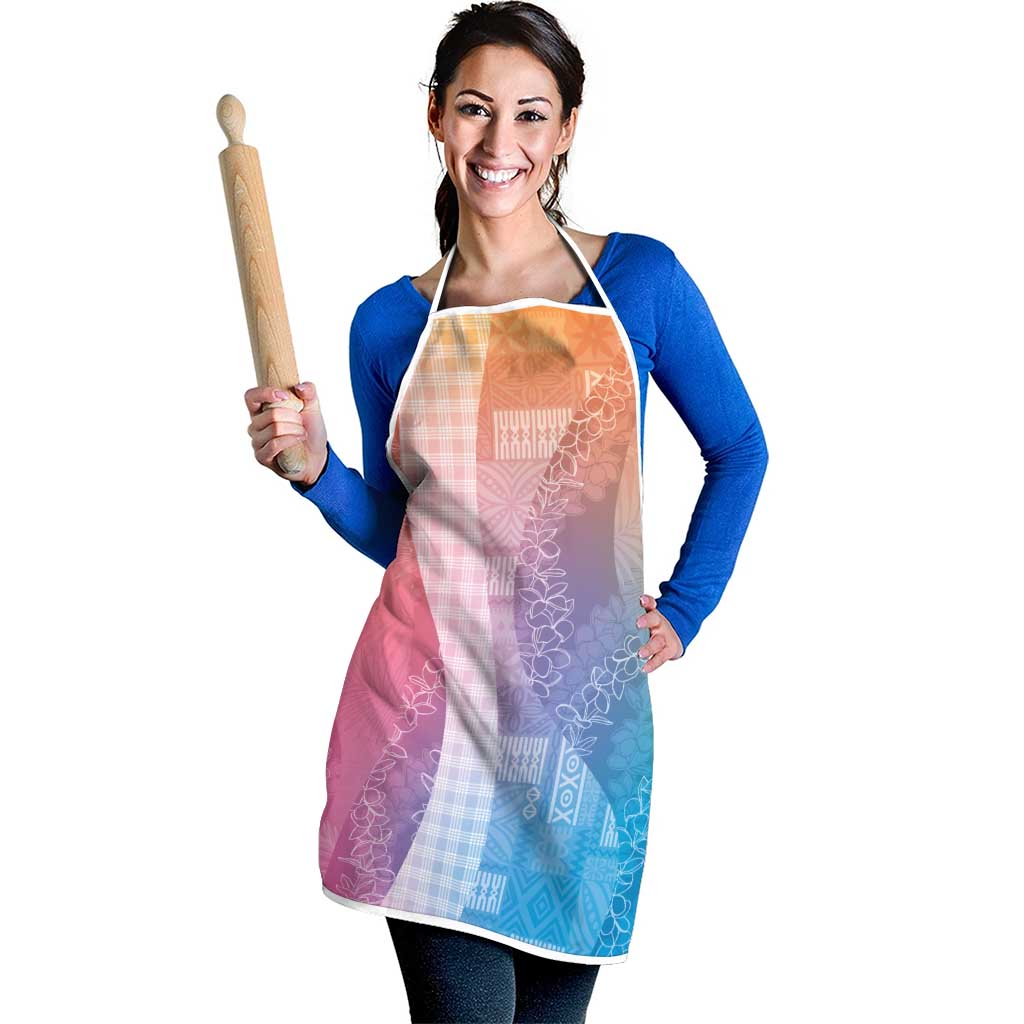 Polynesian Tribal Pattern Patchwork Picturesque Apron Holographic