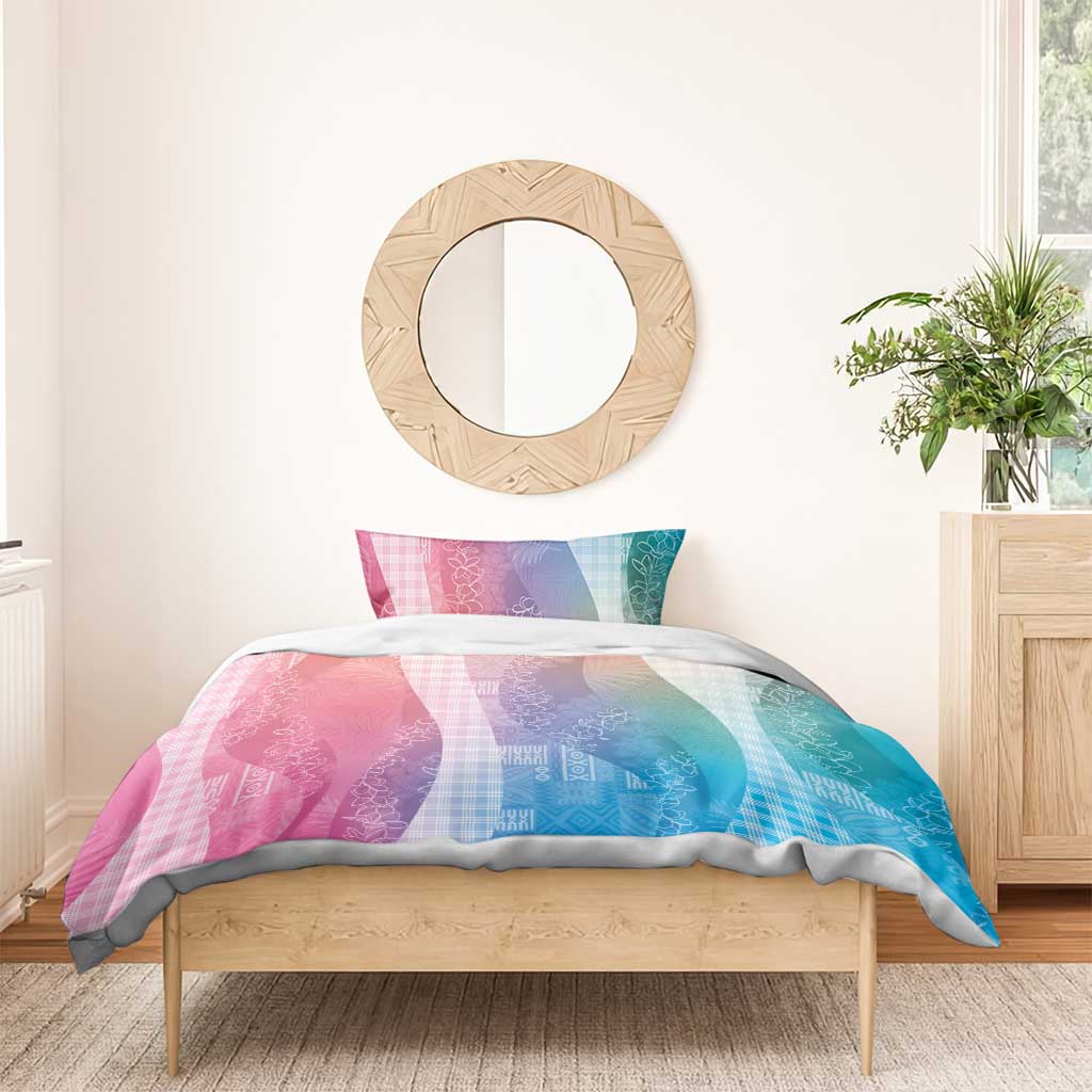 Polynesian Tribal Pattern Patchwork Picturesque Bedding Set Holographic