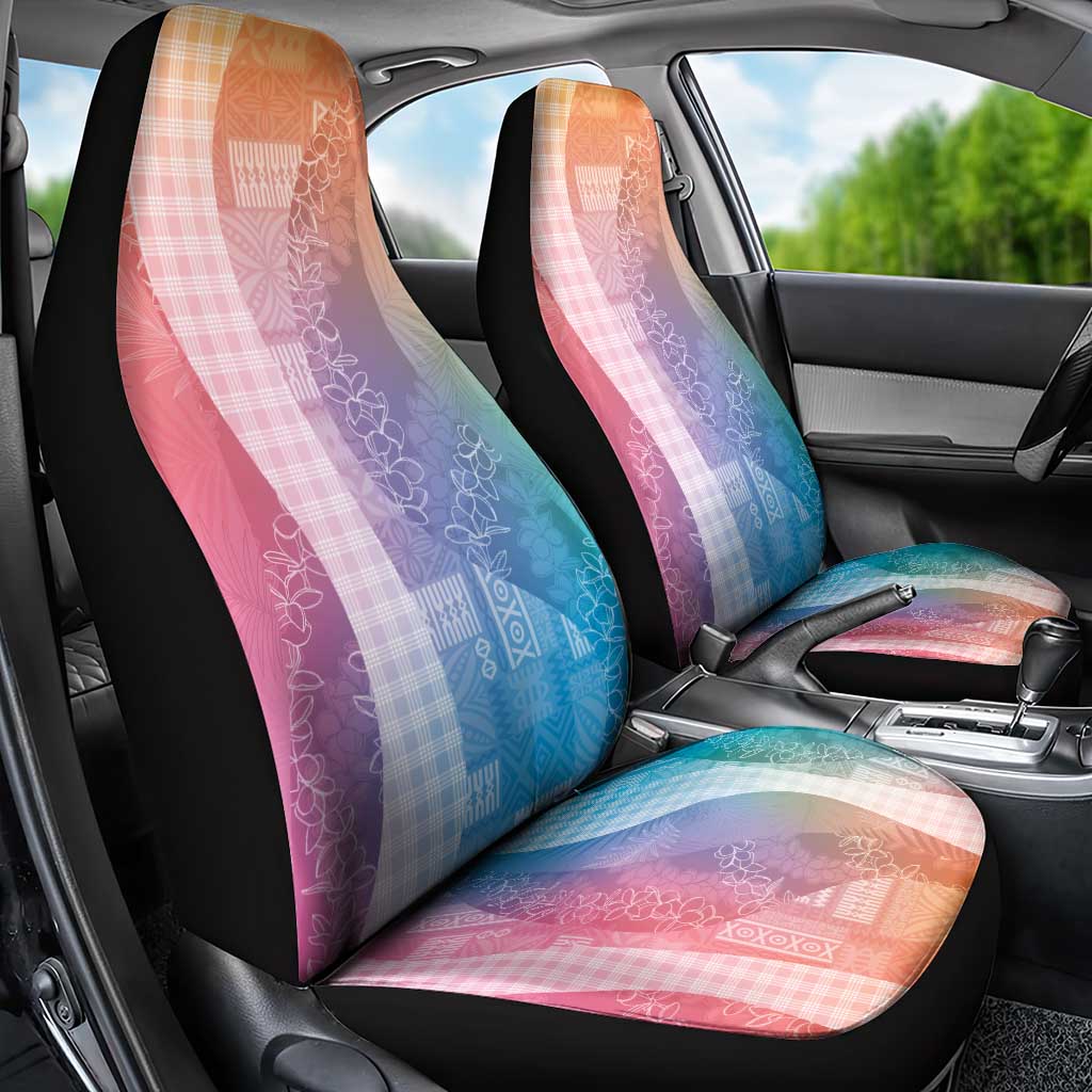 Polynesian Tribal Pattern Patchwork Picturesque Car Seat Cover Holographic