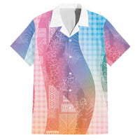 Polynesian Tribal Pattern Patchwork Picturesque Family Matching Summer Maxi Dress and Hawaiian Shirt Holographic