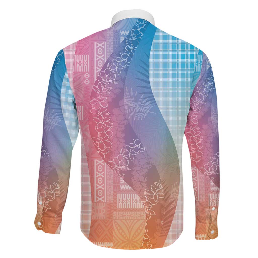 Polynesian Tribal Pattern Patchwork Picturesque Family Matching Summer Maxi Dress and Hawaiian Shirt Holographic