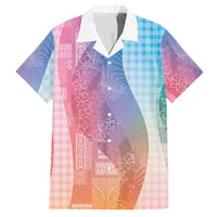Polynesian Tribal Pattern Patchwork Picturesque Hawaiian Shirt Holographic