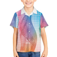 Polynesian Tribal Pattern Patchwork Picturesque Hawaiian Shirt Holographic
