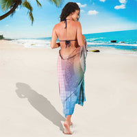 Polynesian Tribal Pattern Patchwork Picturesque Sarong Holographic