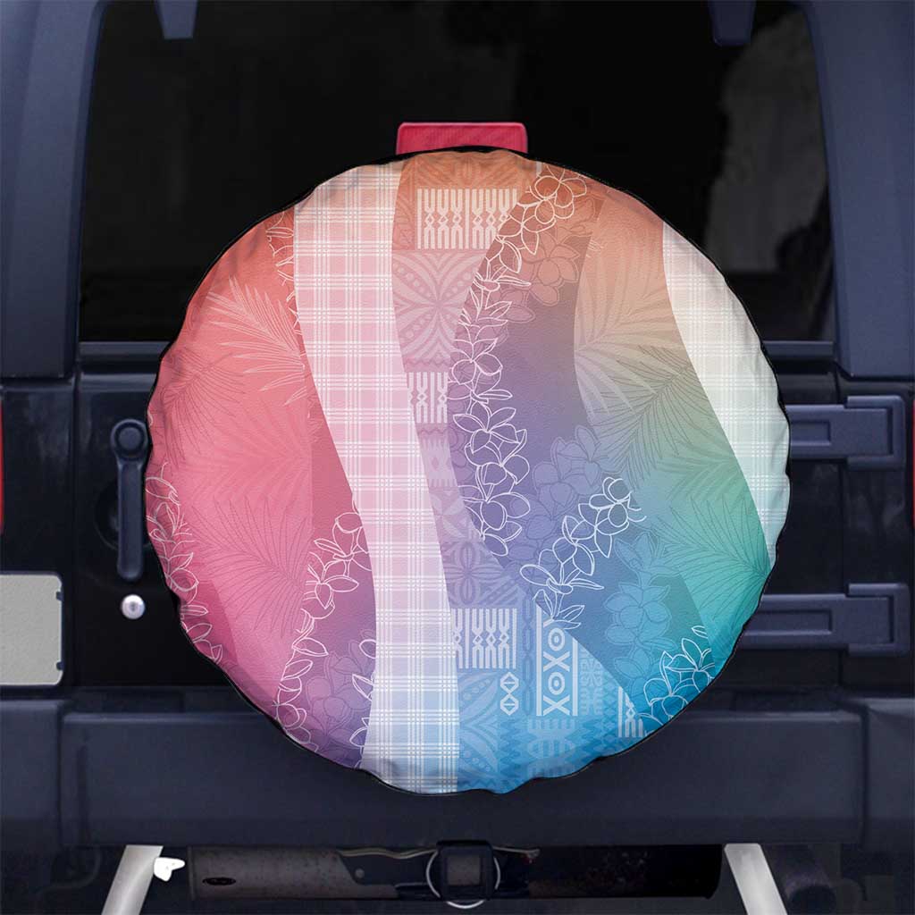Polynesian Tribal Pattern Patchwork Picturesque Spare Tire Cover Holographic