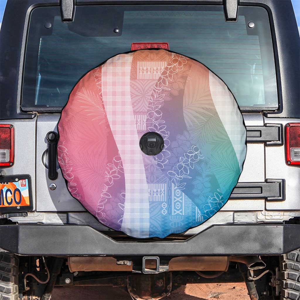 Polynesian Tribal Pattern Patchwork Picturesque Spare Tire Cover Holographic