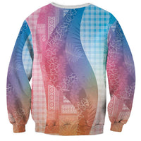 Polynesian Tribal Pattern Patchwork Picturesque Sweatshirt Holographic