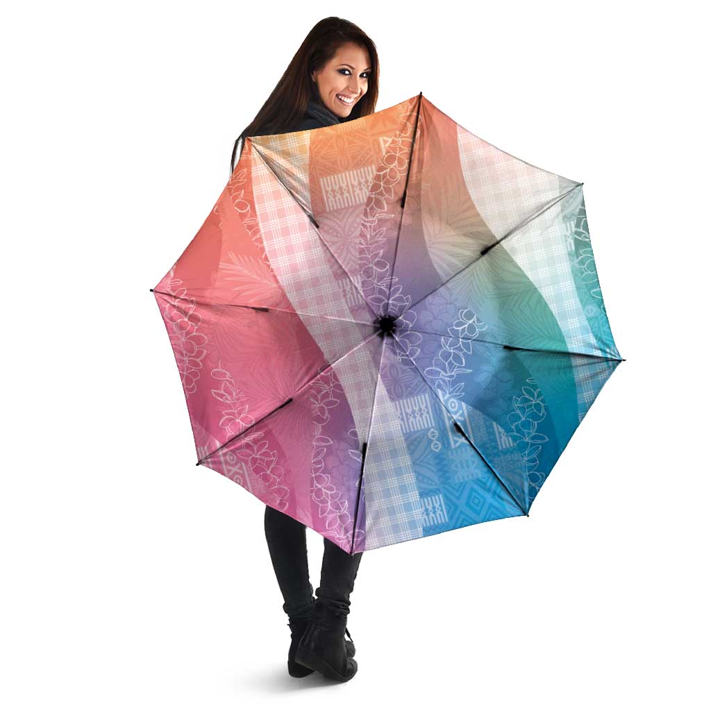 Polynesian Tribal Pattern Patchwork Picturesque Umbrella Holographic