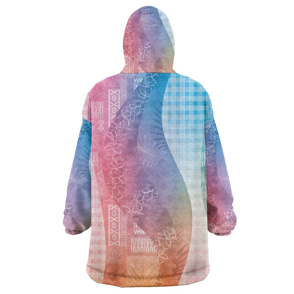 Polynesian Tribal Pattern Patchwork Picturesque Wearable Blanket Hoodie Holographic