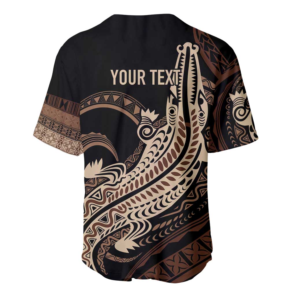 Personalized Solomon Islands Crocodile Baseball Jersey Hapi Isles - Independence Anniversary
