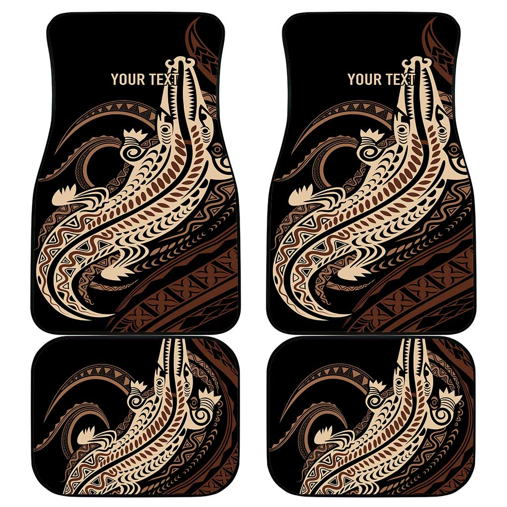 Personalized Solomon Islands Crocodile Car Mats Hapi Isles - Independence Anniversary LT7 - Polynesian Pride
