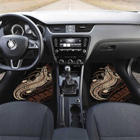 Personalized Solomon Islands Crocodile Car Mats Hapi Isles - Independence Anniversary LT7 Set 2pcs - Front Brown - Polynesian Pride