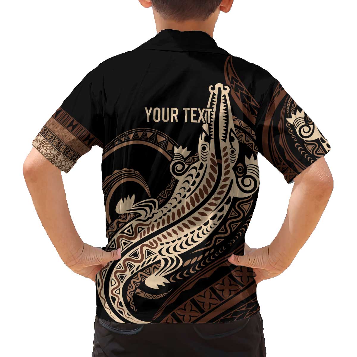 Personalized Solomon Islands Crocodile Family Matching Off The Shoulder Long Sleeve Dress and Hawaiian Shirt Hapi Isles - Independence Anniversary