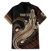 Personalized Solomon Islands Crocodile Family Matching Off The Shoulder Long Sleeve Dress and Hawaiian Shirt Hapi Isles - Independence Anniversary