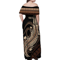 Personalized Solomon Islands Crocodile Family Matching Off Shoulder Maxi Dress and Hawaiian Shirt Hapi Isles - Independence Anniversary