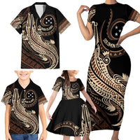 Personalized Solomon Islands Crocodile Family Matching Short Sleeve Bodycon Dress and Hawaiian Shirt Hapi Isles - Independence Anniversary
