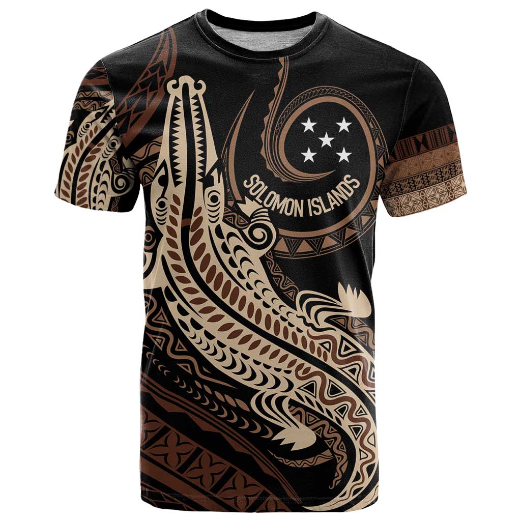 Personalized Solomon Islands Crocodile T Shirt Hapi Isles - Independence Anniversary