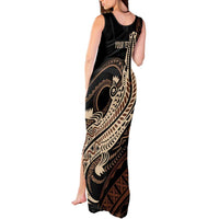 Personalized Solomon Islands Crocodile Tank Maxi Dress Hapi Isles - Independence Anniversary