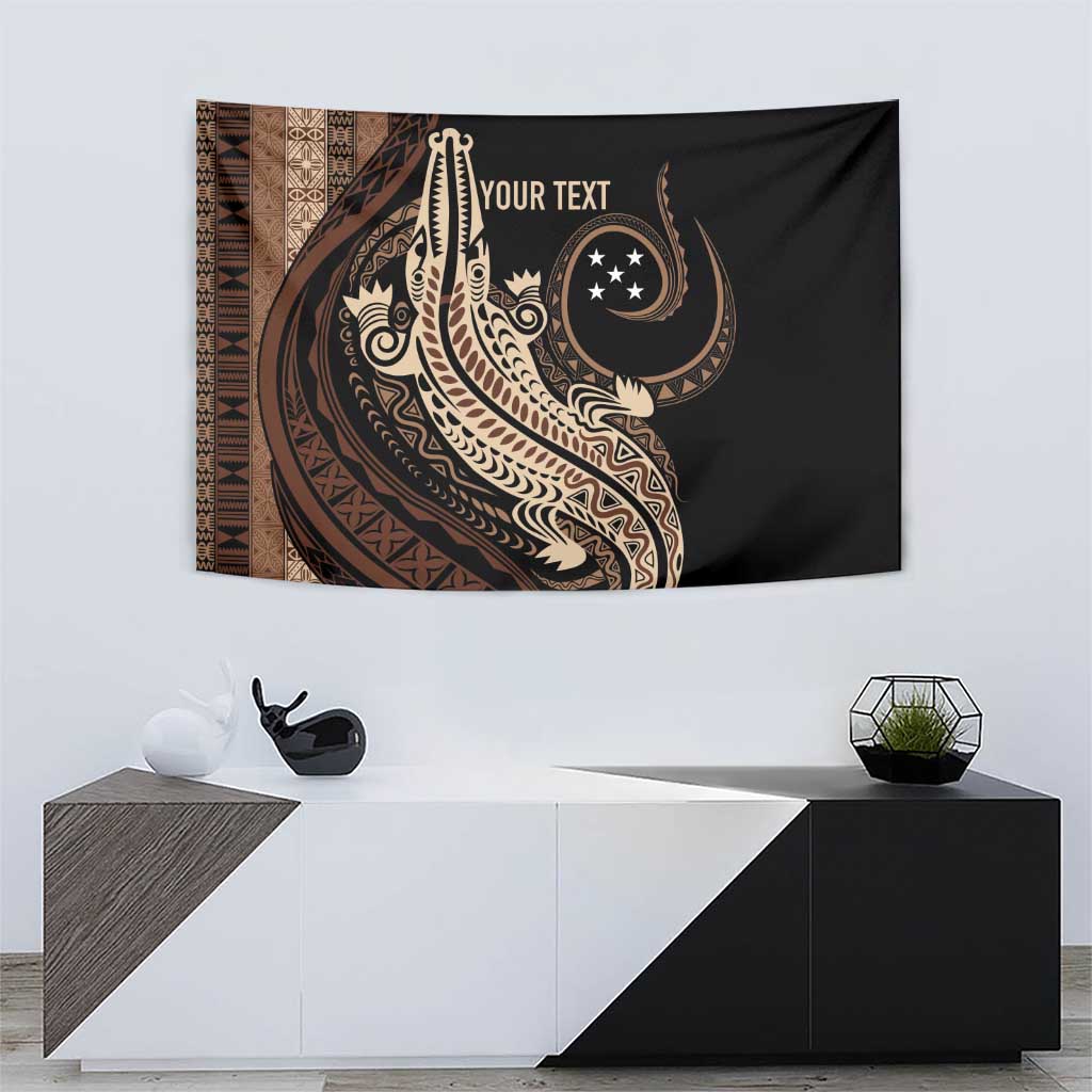 Personalized Solomon Islands Crocodile Tapestry Hapi Isles - Independence Anniversary