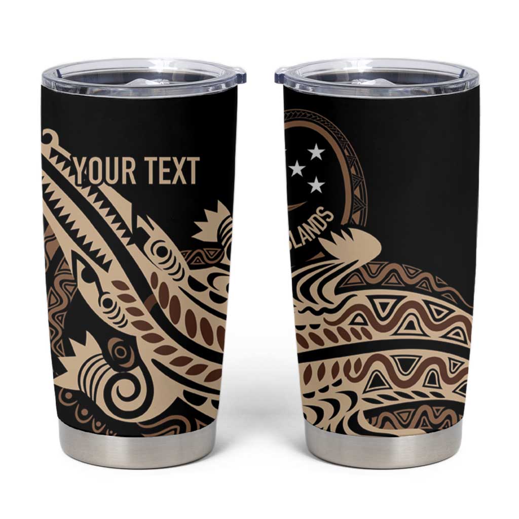 Personalized Solomon Islands Crocodile Tumbler Cup Hapi Isles - Independence Anniversary