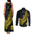 Personalized Solomon Islands Independence Anniversary Couples Matching Tank Maxi Dress and Long Sleeve Button Shirt Crocodile Mix Tapa
