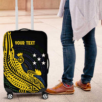 Personalized Solomon Islands Independence Anniversary Luggage Cover Crocodile Mix Tapa