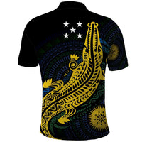 Personalized Solomon Islands Independence Anniversary Polo Shirt Crocodile Mix Tapa