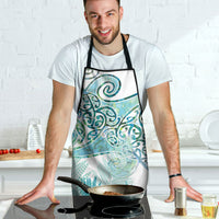 Aotearoa Maori Koru Curves Apron Mossy Paua Shell LT7 - Polynesian Pride